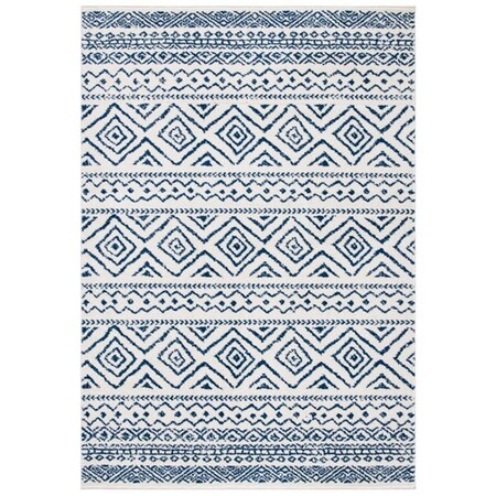 Safavieh 4 x 6 ft. Tulum 267C Power Loomed Rectangle Area Rug Ivory & Navy TUL267C-4